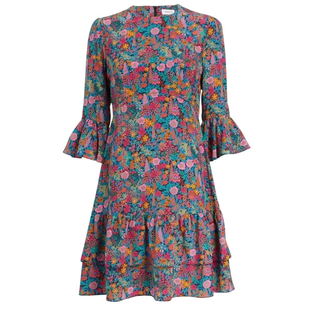 Liberty Silk Floral Mini Dress Size XS
